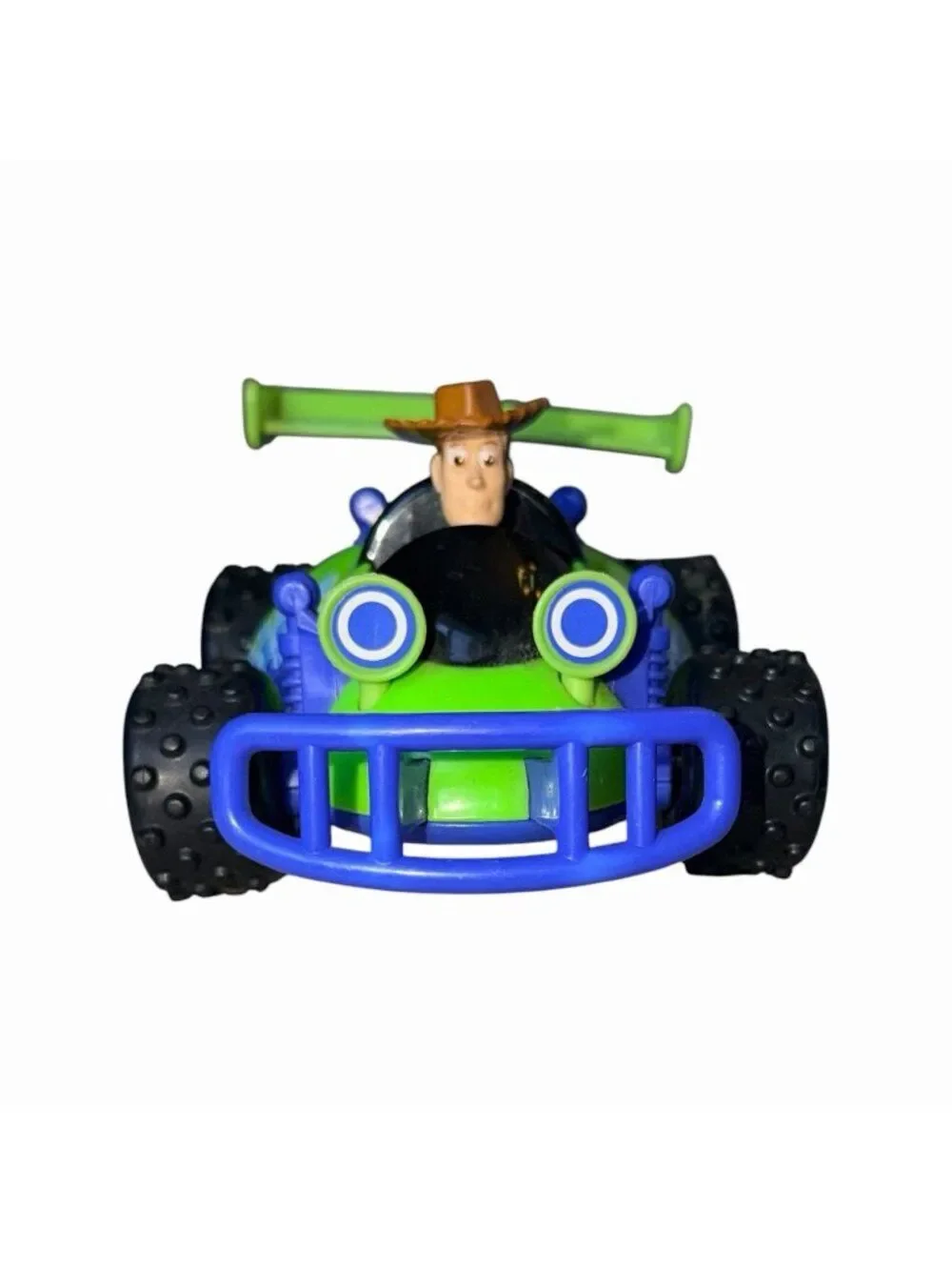 Disney Toy Story 3 Shake N Go Woody RC Race Car Talking Toy Mattel 2009 WORKING